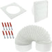 External Wall Vent Ducting Cover Kit for Hotpoint Cooker Hoods (White, 4" / 102mm)