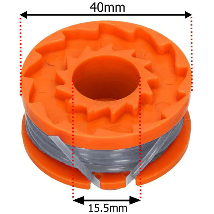 Spool Cover & Line for QUALCAST CLGT1825D CGT25 Grass Trimmer Strimmer 4 Spools