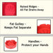 Air Fryer Basket Liner Silicone Pot Mat Non-Stick Multi Cooker Frying Round Tray With Handle Red