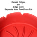 Air Fryer Basket Liner Silicone Pot Mat Non-Stick Multi Cooker Frying Round Tray With Handle Red