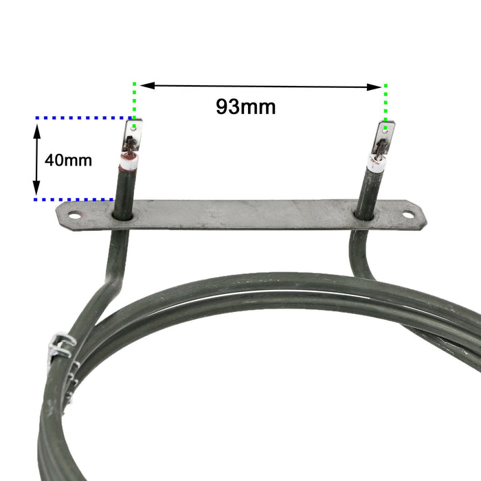 Fan Oven Element for Zanussi Cooker Heater 3 Turn Heating Element 2500W