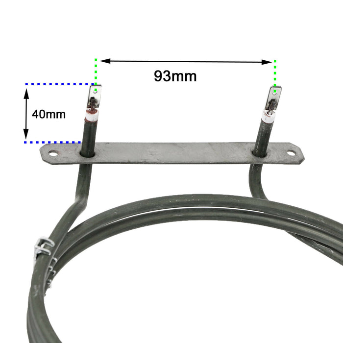 Fan Oven Element for AEG Cooker Heater 3 Turn Heating Element 2500W