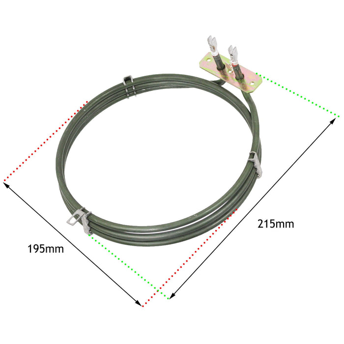 Heater Element for CDA Fan Oven Cooker (3 Turn, 2200W)