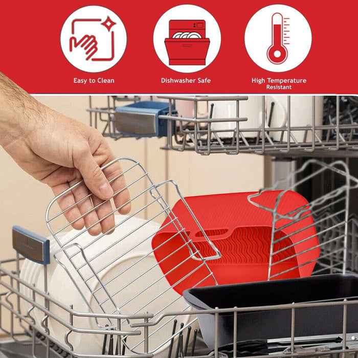 Basket Racks for Keplin 9L Dual Zone Air Fryer Drawer Liner Pot Shelf Set