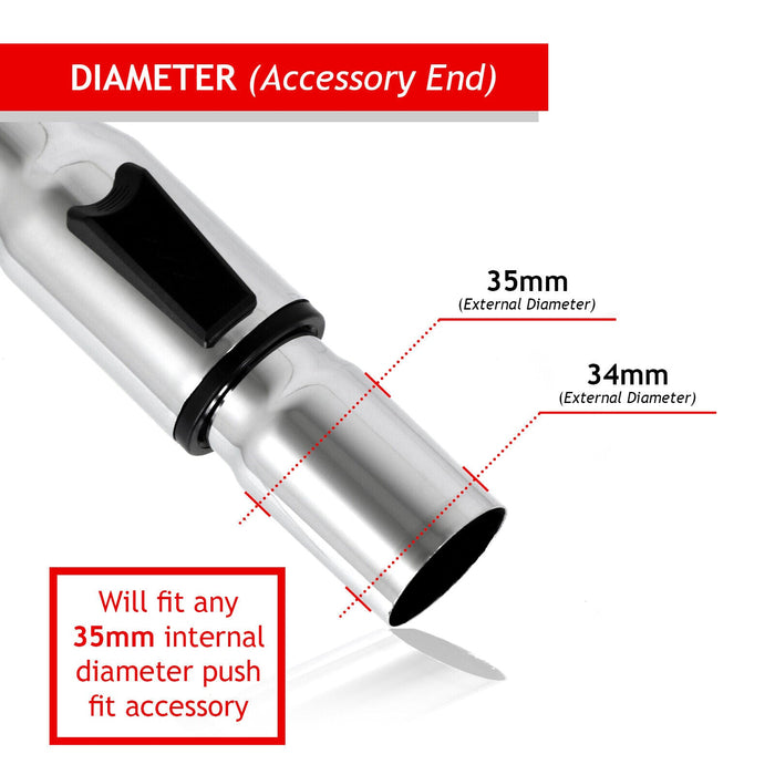 Vacuum Cleaner Telescopic Rod Extension Tube Pipe for Goblin (35mm)