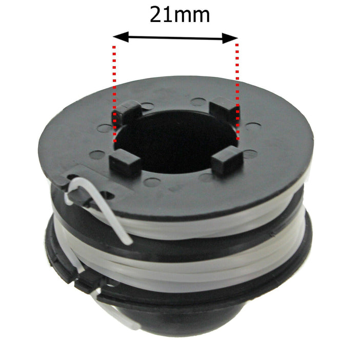 Dual Feed Strimmer Line Spool Head for B&Q FPGT250-6 Garden Trimmers x 2