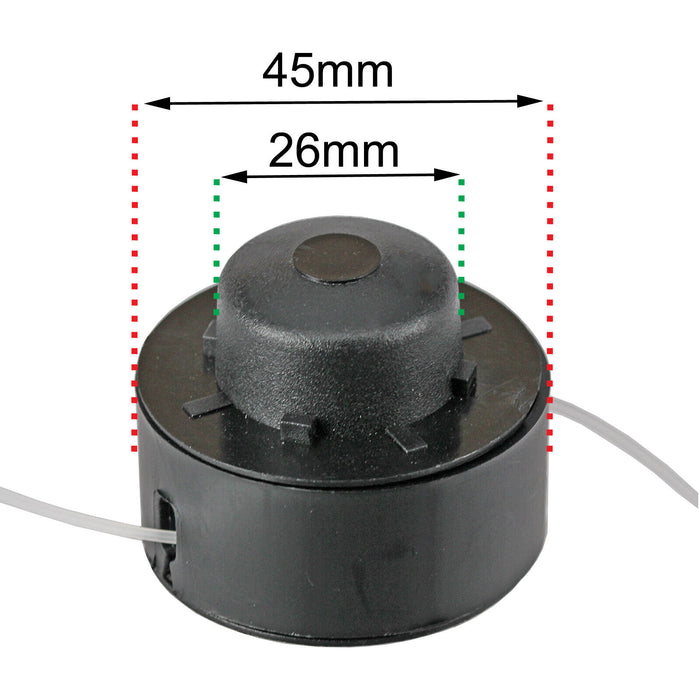 2m Dual Line & Spool for RYNO YT5263 Garden Strimmer Trimmer 1.3mm