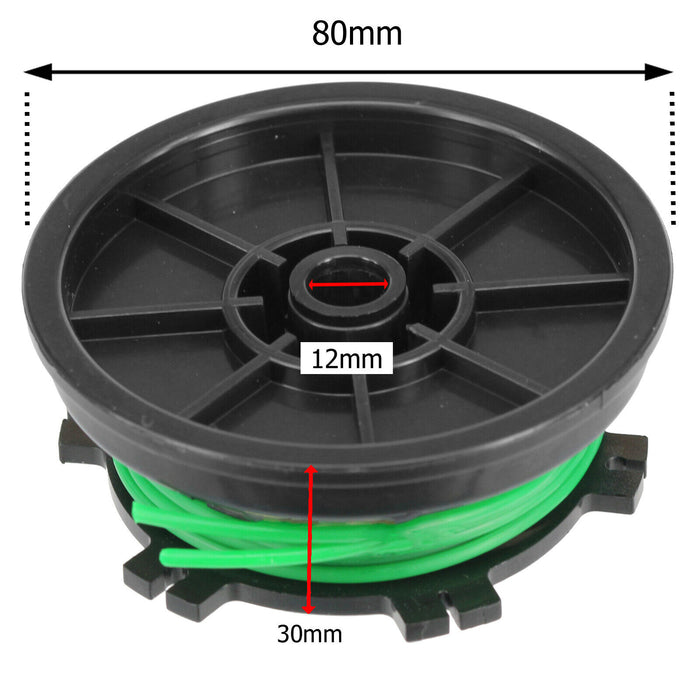Strimmer Line Spool Head for B&Q TRY25PGTA Trimmer x 2