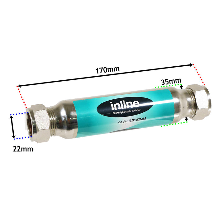 Tower 22mm Electrolytic Inline Scale Inhibitor Boiler Limescale Pipe Tube