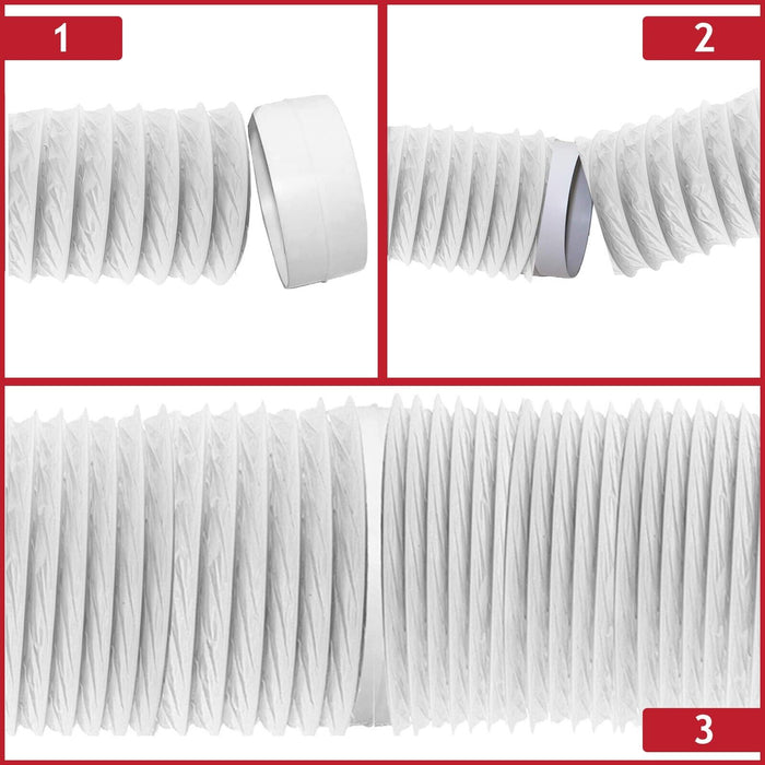 Universal Cooker Hood Air Conditioning Non Return Flap Vent Duct Valve Connector (5" / 125mm)