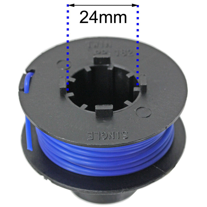 Strimmer Line Spool for POWERBASE N0E-2ET-230 18v Cordless Trimmer 8m