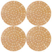 Universal Air Fryer / Multi Cooker Drawer Liners Non-Stick Round Perforated Mats (Brown, Pack of 4)