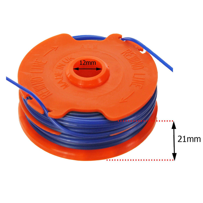 Dual Strimmer Line Spool Head Base Cover Cap for QUALCAST GT25 GGT3503 GGT350A1 x 2