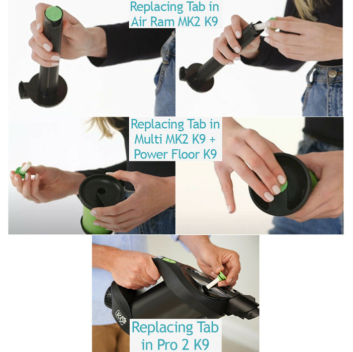 Scented Cartridge Freshener Tabs for GTECH AirRam Pro Multi MK2 K9 Vacuum 6 Pack