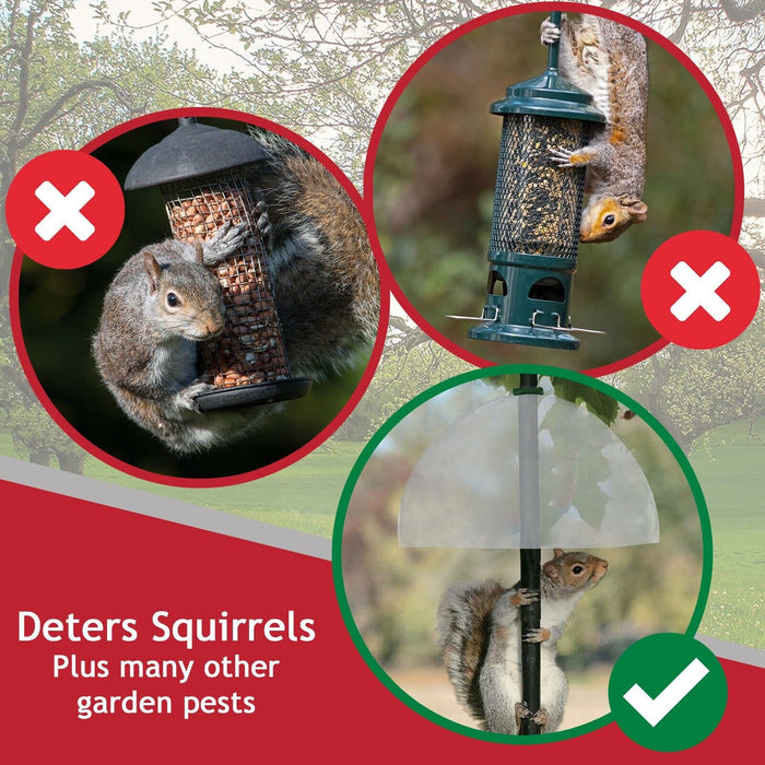 Squirrel Baffle Dome Adjustable Hook Bird Feeder Hanging Guard (Pack of 2)