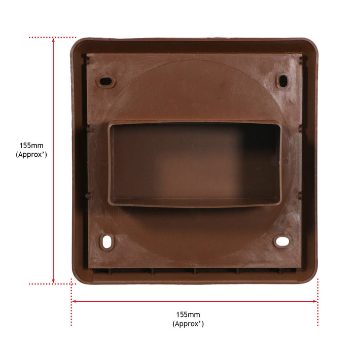 Universal Tumble Dryer Vent Kit Non Return Flap Exterior Wall Pipe Duct (Brown, 4" / 100mm)