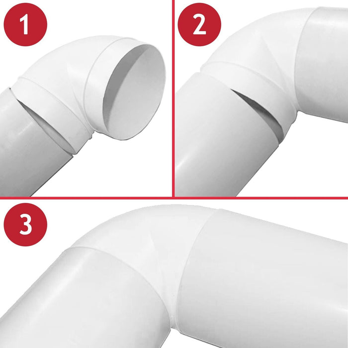 Universal Tumble Dryer Bend Elbow Duct 90 Degree Vent Hose Pipe Tube Male Ducting Connector (4" / 100mm)