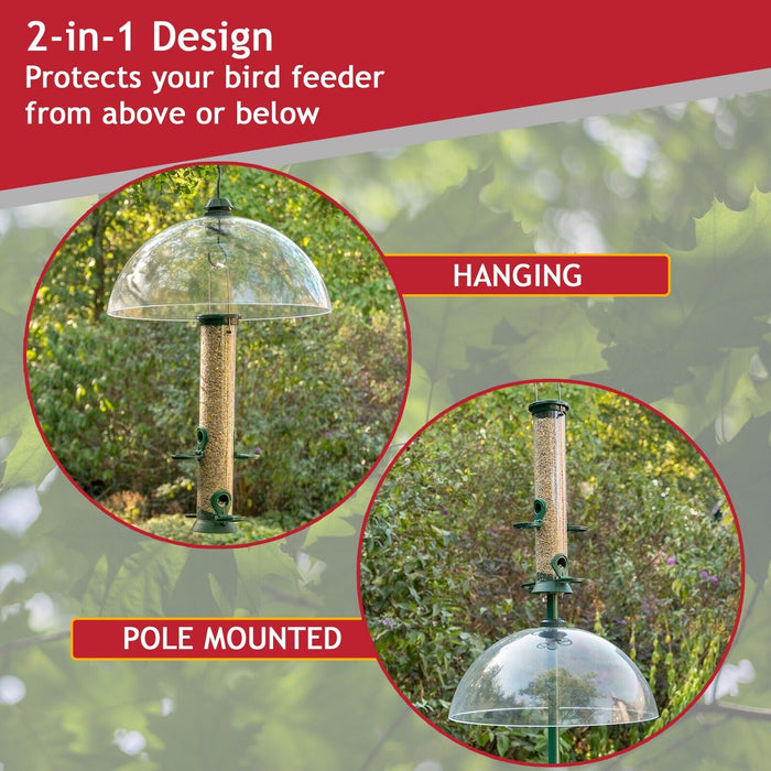 Squirrel Baffle Dome Adjustable Hook Bird Feeder Hanging Guard (Pack of 4)