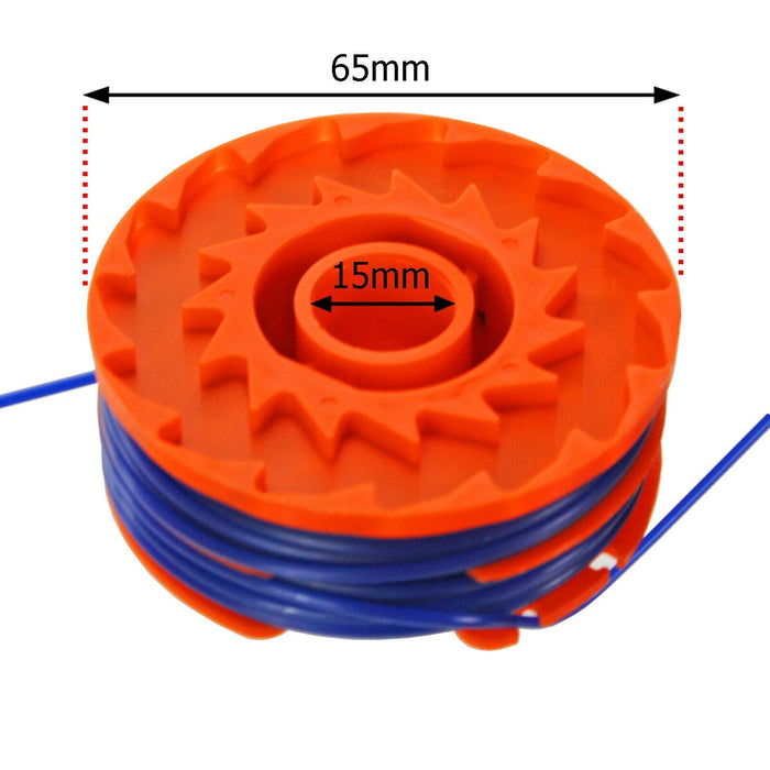Dual Strimmer Line Spool Head Cover Cap Set for MCGREGOR 350w MET3525 Trimmer x2