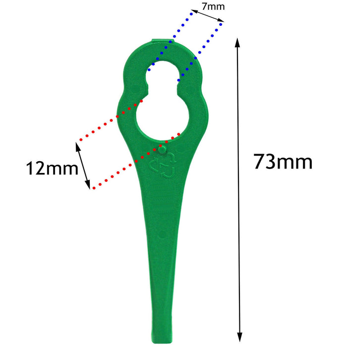 20 x Plastic Blades for HOMEBASE SOVEREIGN ST05 14.4v Cordless Strimmer Trimmer