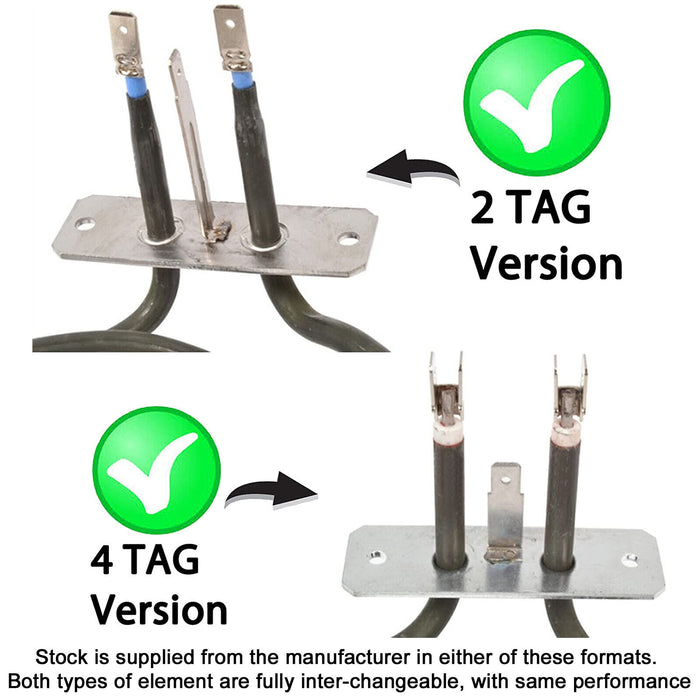 Indesit Fan Oven Cooker Heater Element 2 Turn 2000W Genuine C00302374 C00084399
