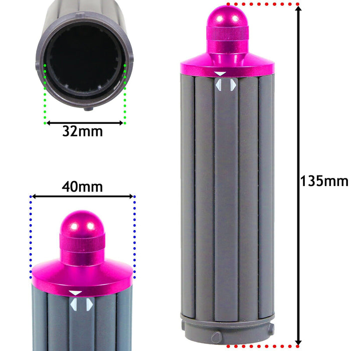 40mm Barrel for Dyson Airwrap + Magnetic Supersonic Hair Dryer Styler Adaptor HD01 HD02 HD03 HD04 HD07 HD08