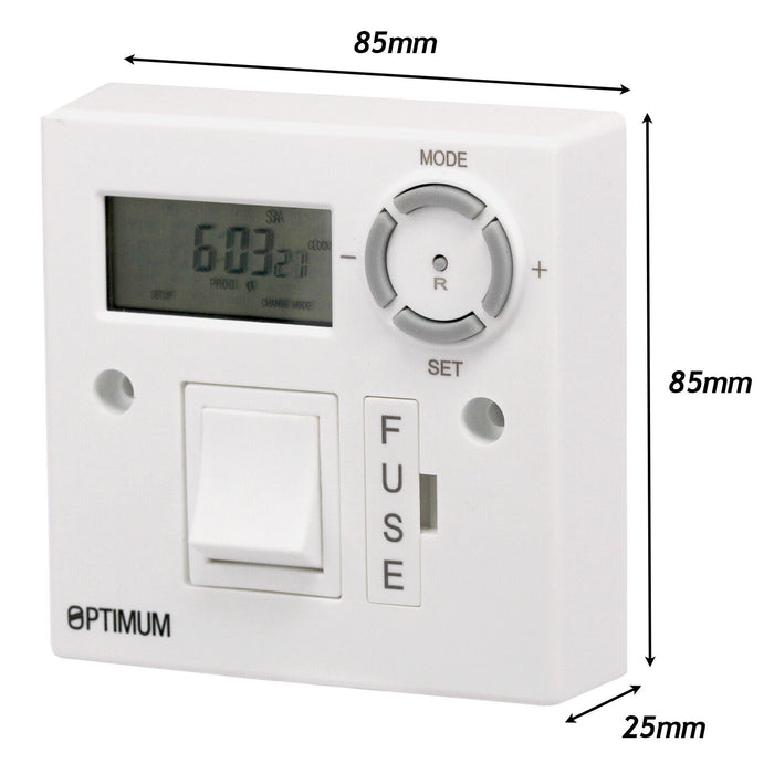 7 Day 3kW Fused Timer Spur Switch Digital LED Storage Lighting Immersion Heater