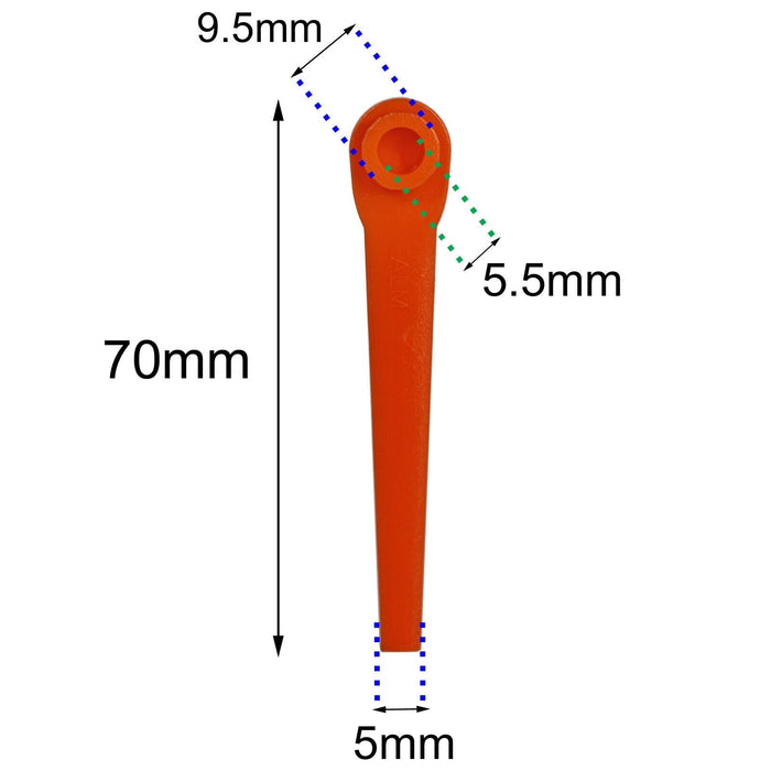 Plastic Blades for Gardena AccuCut Comfort Cut Li EasyCut 18/23R Trimmer x 40