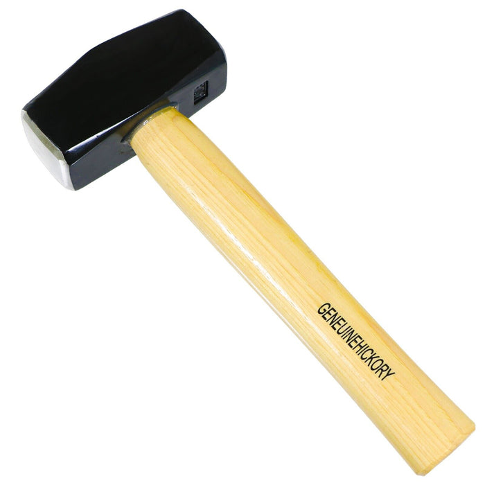 Lump Club Sledge Hammer Heavy Duty Hickory Wood Shaft Hardened Steel Head Long Grip Handle (4lb / 2kg)