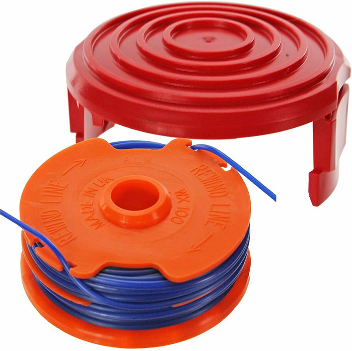 Dual Strimmer Line Spool Head Cover Cap Set for MCGREGOR 350w MET3525 Trimmer x2