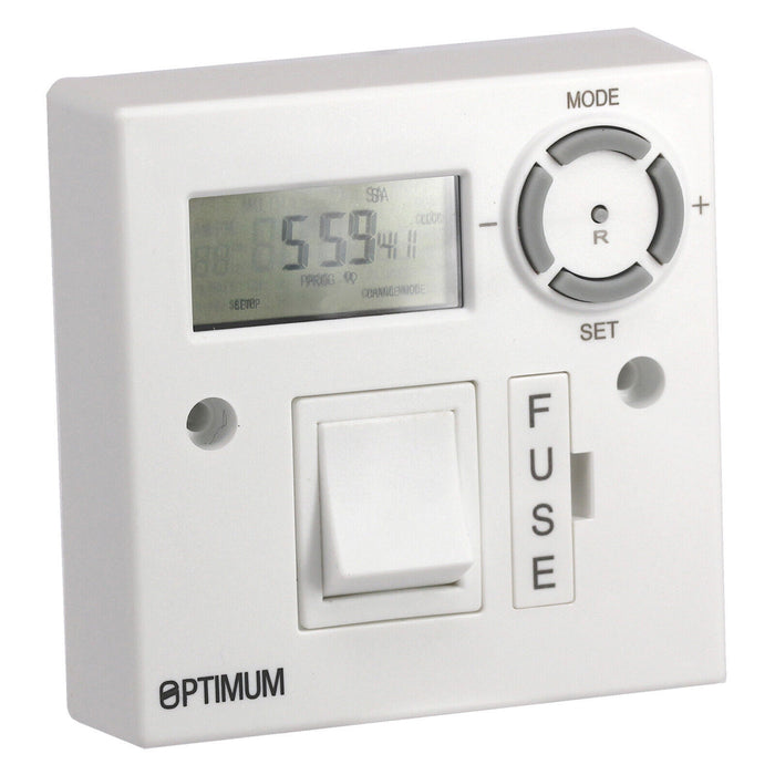 7 Day 3kW Fused Timer Spur Switch Digital LED Storage Lighting Immersion Heater