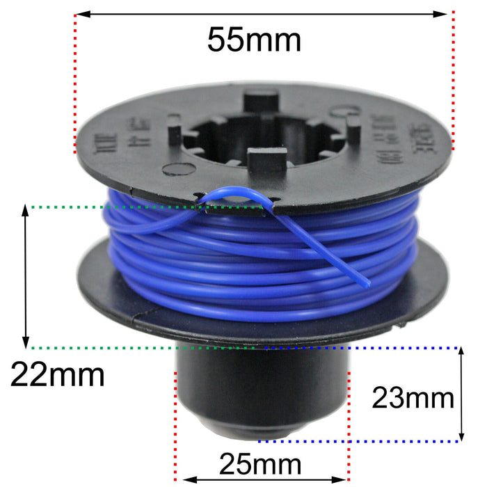 Strimmer Line Spool for CHALLENGE C18CLT Xtreme N0E-5ET-230 Trimmer 8m