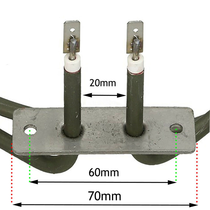 2 Turn Heater Element for Electrolux Fan Oven Cooker (1900w, 230V)
