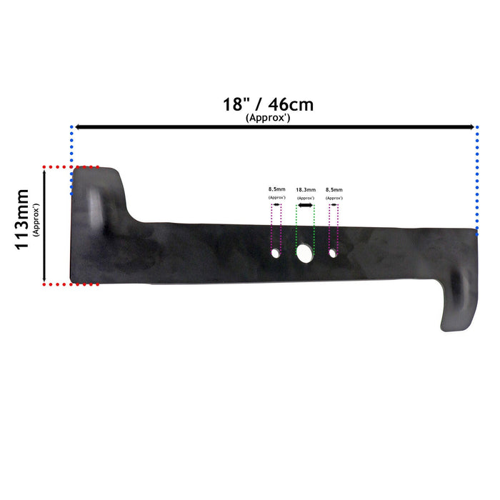 Blade for STIGA Combi Turbo 48S BW Lawnmower Mower 18" 46cm 181004397/0