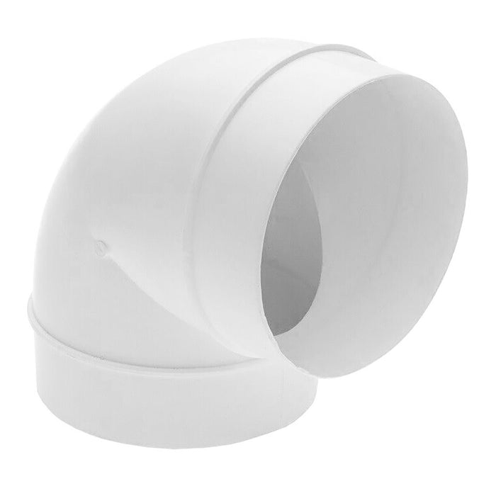 Universal Bend Elbow Duct 90 Degree Vent Hose Pipe Tube Male Ducting Connector (4" / 100mm)