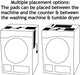 Multiple placement options: The pads can be placed between the machine and the counter & between the washing machine & tumble dryer