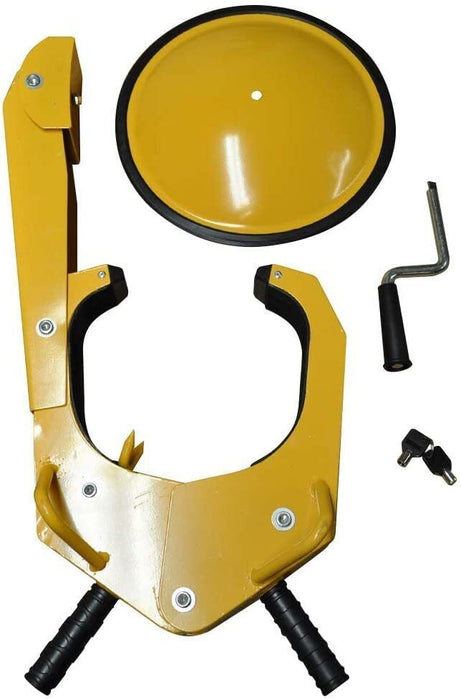 Wheel Clamp Lock Trailer Caravan Motorhome Car Van Heavy Duty Disc Arm UK
