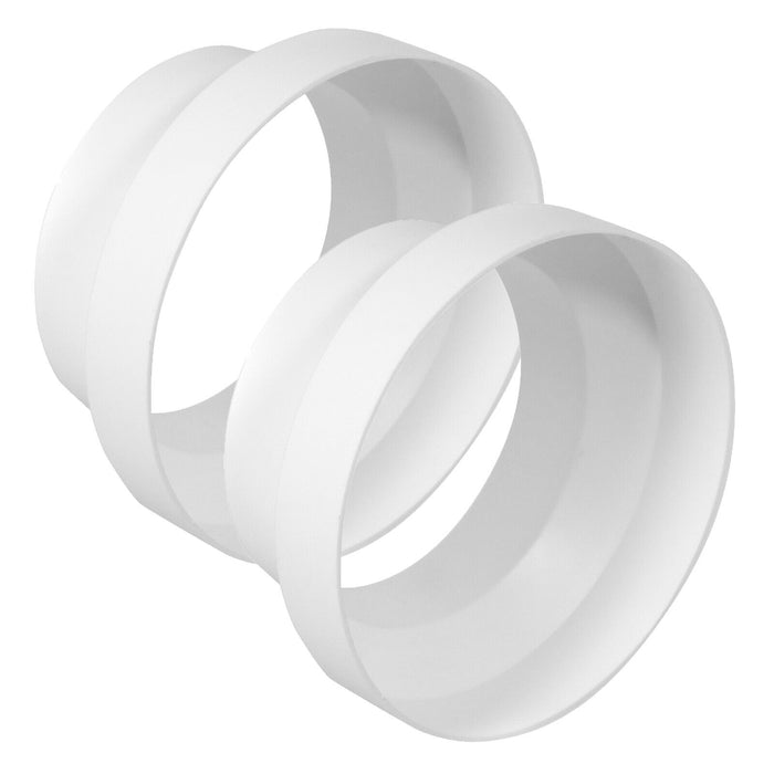 Universal Tumble Dryer Vent Kit Non Return Flap Exterior Wall Venting (White, 4" / 100mm)