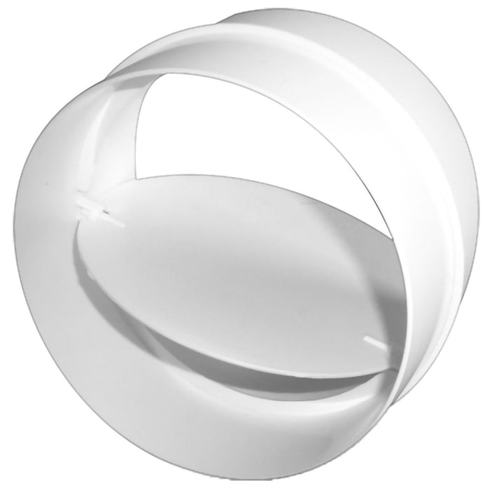 Universal Cooker Hood Air Conditioning Non Return Flap Vent Duct Valve Connector (6" / 150mm)