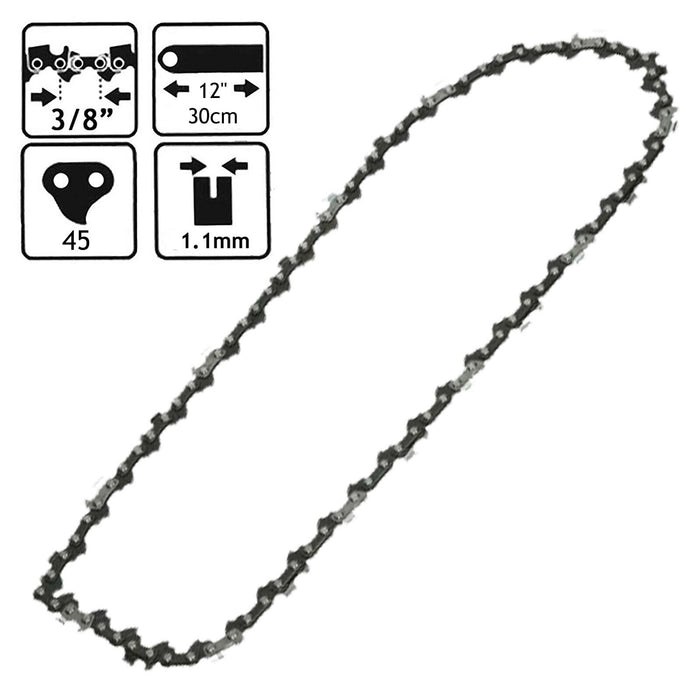 Chainsaw Chain 45 Drive Link 30cm 12" 3/8" for RYOBI OCS1830 RCS36 RCS36B Li