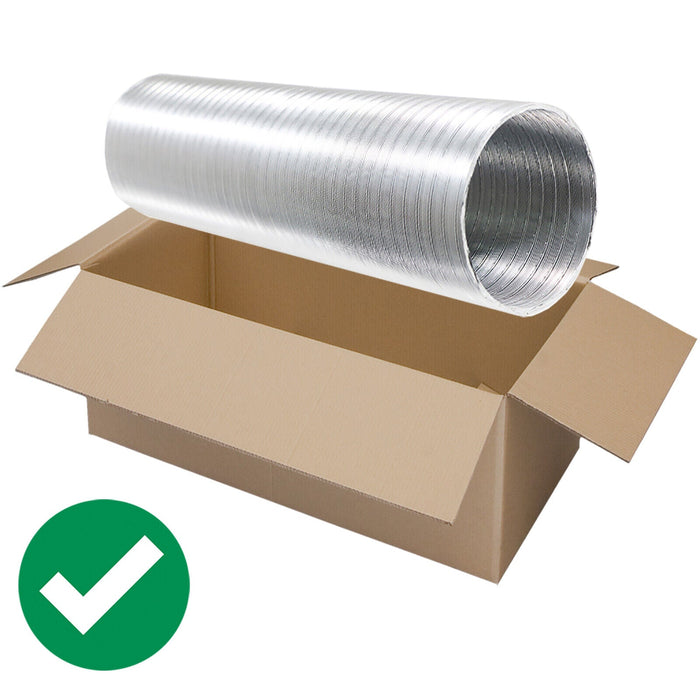 Semi Rigid Aluminium Hose Duct Flexible Exhaust Pipe (6" / 152mm x 3m)
