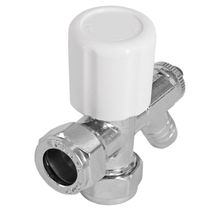 Tower Thermostatic Radiator Valve Chrome Rad Valves Set Drain Off Lockshield