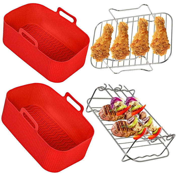 Basket Racks for Instant Vortex Air Fryer Plus 7.6L Drawer Liner Pot Shelf Set