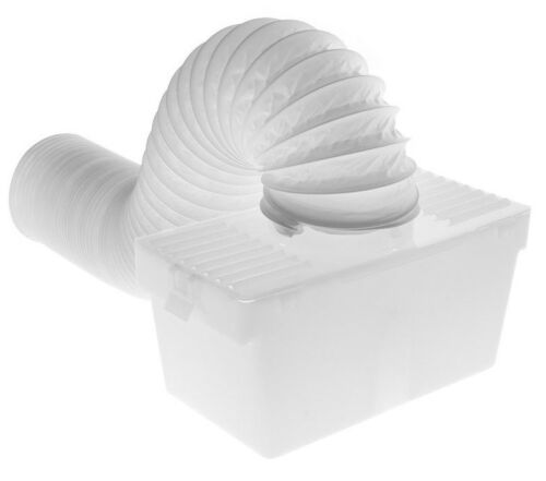 Universal Vented Tumble Dryer (4" / 100mm Diameter) Condenser Vent Box & Hose Kit with Screw Clip