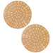 Universal Air Fryer / Multi Cooker Drawer Liners Non-Stick Round Perforated Mats (Brown, Pack of 2)